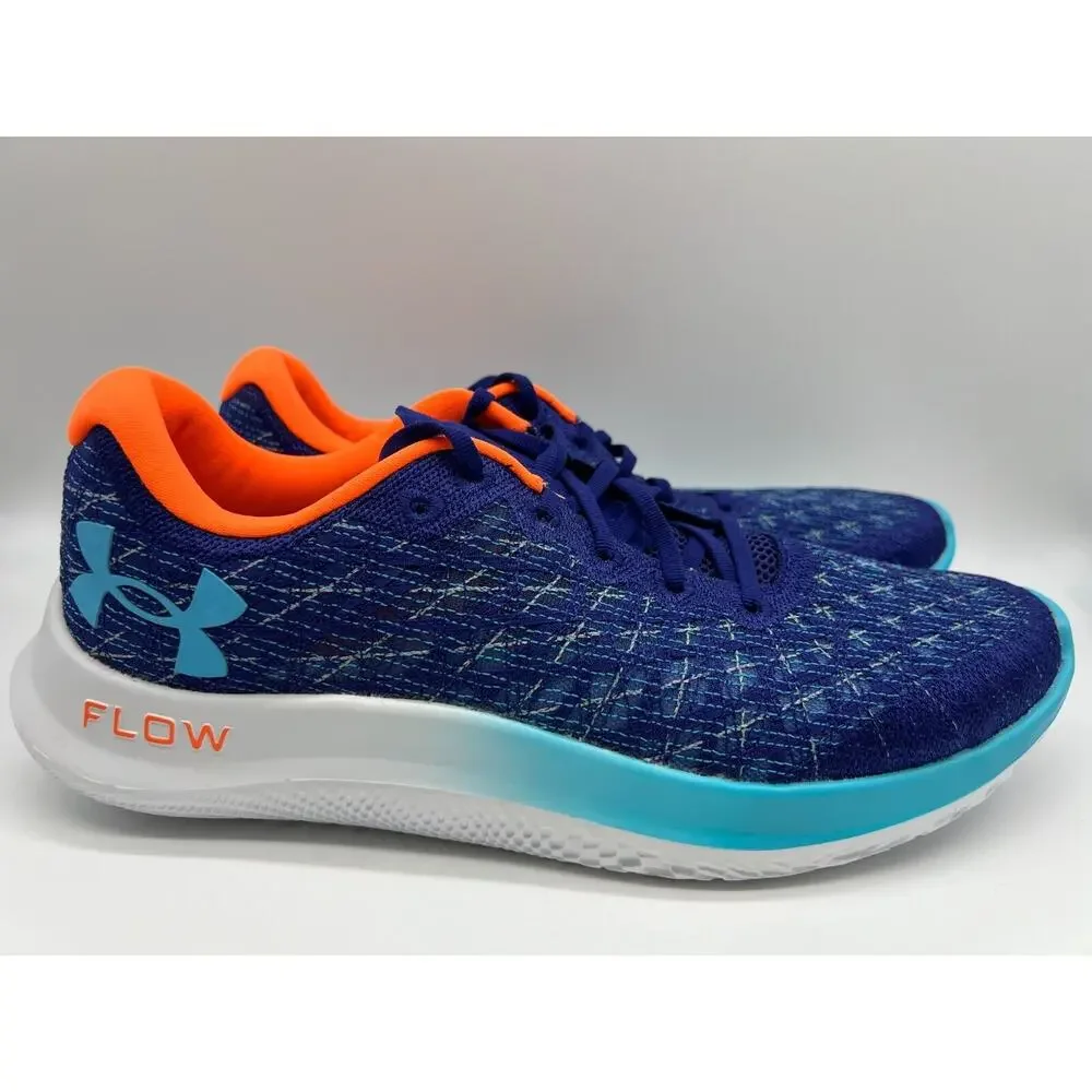 Under Armour Flow Velociti Wind 2 Running Sonar Blue Orange Blast Men's Size 13 - Picture 12 of 12